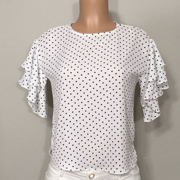 Vince Camuto polka dot shirt. NWT - Picture 2 of 8